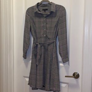 Plaid houndstooth dress